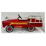 Red Fire Fighter Pedal Car Unit No. 508 with Chrom