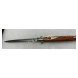 Italian-Made Switchblade Knife with Orange Spotted