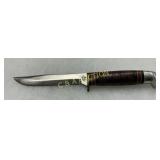 Western Boulder USA Fixed Blade Knife with Leather