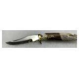 Custom Eagle Handle Hand-Carved Fixed-Blade