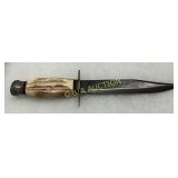 Original Bowie Knife with Stag Handle and Steel Bl