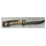 Schrade 153UH Fixed Blade Knife with Staglon Handl