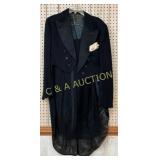 Men's Black Evening Tailcoat with Satin Lapels