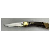 Buck 110 Folding Hunter Knife with Brass Bolsters