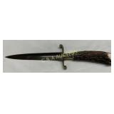 Custom Handmade Stag Handle Dagger with Steel Blad