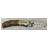 Big Game Hunting Folding Knife with Damascus Steel