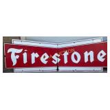 1961 SSP Firestone Sign, Two-Piece Design, 12ft×4f