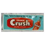 Emb. Orange Crush Metal Sign, 30×12
