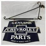 DS Porc. Chevrolet Dealer Sign with Bracket, 24in