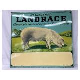 Registered Landrace Pigs DS Metal Sign, 48in x 44i