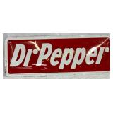 Early Dr Pepper Metal Convex Sign, 47in x 18in