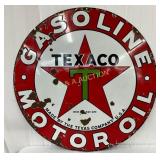 42in. Texaco Gasoline and Motor Oil SSP Sign
