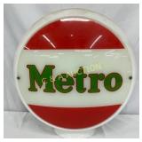 Metro Milk Glass Wide Body Globe, 16-Inch