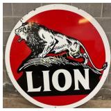 DS Porc. Lion Sign, 5-Foot Diameter