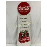 1951 Coca-Cola Pilaster Sign with Six-Pack Graphic