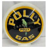 Polly Gas Milk Glass Pump Globe, 17 Inches