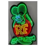 Rat Fink Die Cut Neon Sign, Measures 30 x 48 Inch