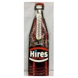 Hires Root Beer Die-Cut Convex Bottle Therm, 8×28