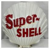 Super -Shell Milk Glass Gas Globe, 20 inches