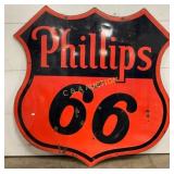 Phillips 66 DS 6ft Porc. Sign