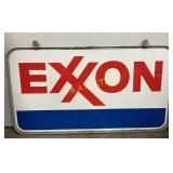 Exxon DS Porc. Sign with Metal Frame