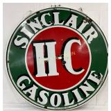 DS Porc. Sinclair Gasoline Sign with Ring, 48 Inch