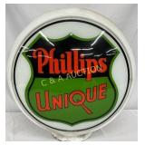 Phillips Unique Milk Glass Wide Body Globe, 16 Inc