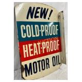 DS Gulfpride Motor Oil Metal Flange Sign, 12in x 1