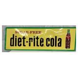 Emb. Diet Rite Cola Sugar-Free Sign, 54×18