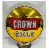 Early Crown GoldMilk Glass Pump Globe, 16 inches