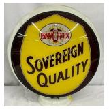 Kan-O-Tex Ripple Milk Glass Gas Globe with Sovere