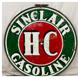 Sinclair 48in DS Porcelain Gasoline Sign with Ring