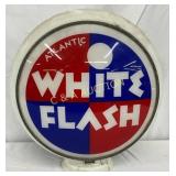 Milk Glass Atlantic White Flash Gas Pump Globe, 16