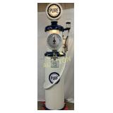 Tokheim 850 Clock Face Gas Pump Featuring PURE Oil