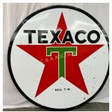 Texaco DS Porc. Sign, 6-Foot Diameter