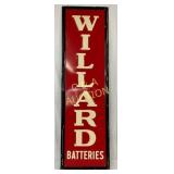 1945 Emb. Willard Batteries Self Framed Metal