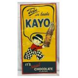 Emb. Kayo Chocolate Drink Metal Sign, 14 x 27 1/2