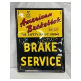 American Brakeblok Emb. Metal Sign, 18 in x 24 in