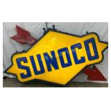 Sunoco Emb Plastic-Faced Arrow Sign, 84 x 44 Inche