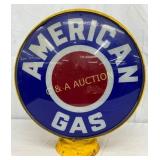 American Gas Gas Pump Globe with Metal Frame, 16 i