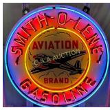 Smith-O-Lene Aviation Brand Gasoline Neon Sign, 48