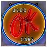 OK Used Cars Neon Sign, 48 inches