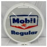 Mobil Gas Pump Globe with Original Lens, 17×17 Inc