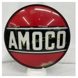 Amoco Metal-Body Early Gas Pump Globe, 17 inch