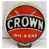 Crown Oil Gas Milk Glass Globe with 16-Inch Diamet