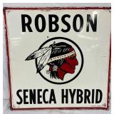 Robson Seneca Hybrid Metal Sign with Native Americ