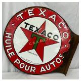 Porc. Texaco Flange Sign, 23 in x 23 in