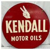Kendall Motor Oils DS Metal Sign, 24in Diameter