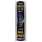 Porc. Mail Pouch Tobacco Thermometer, 8in x 39in
