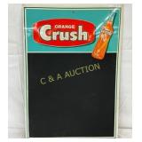 Emb. Orange Crush Menu Board, 19in x 27in
